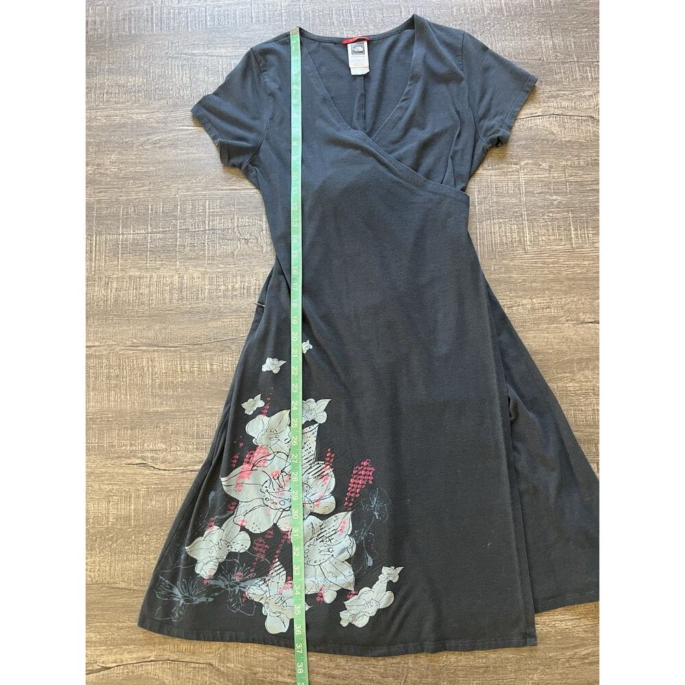THE NORTH FACE Womens Kayla Wrap Dress Navy Blue Floral AHYY Short Sleeve Small - Picture 10 of 10